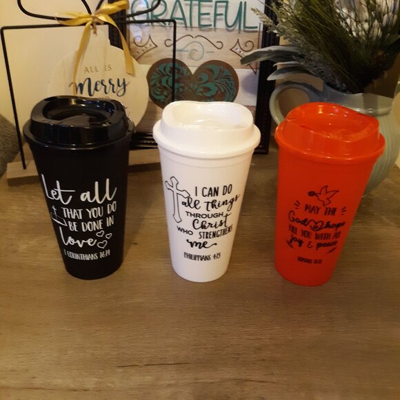 11 Pack 16oz Bible Verse Tumblers w Lids Reusable Christian Gifts - Multicolor - Picture 6 of 12